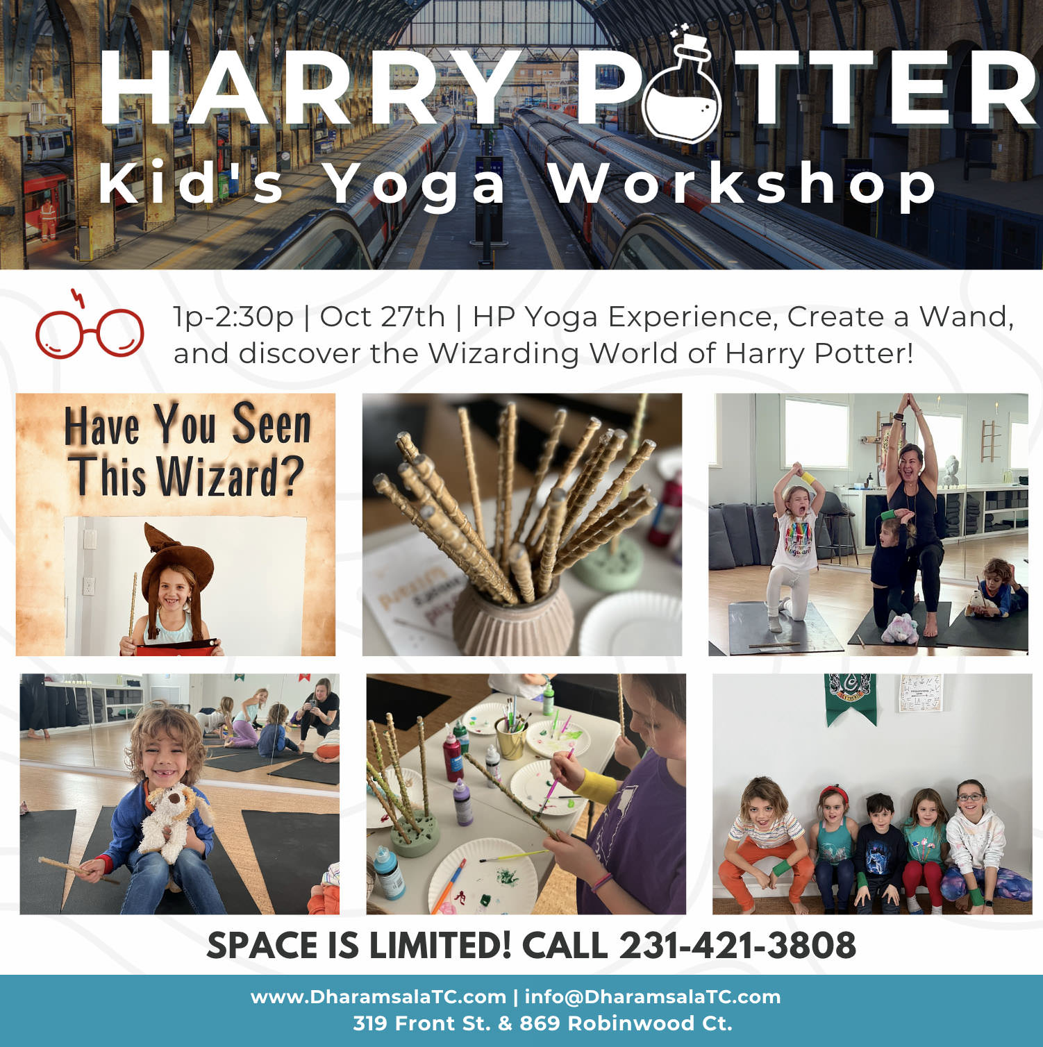 Harry Potter kids yoga workshop Traverse City