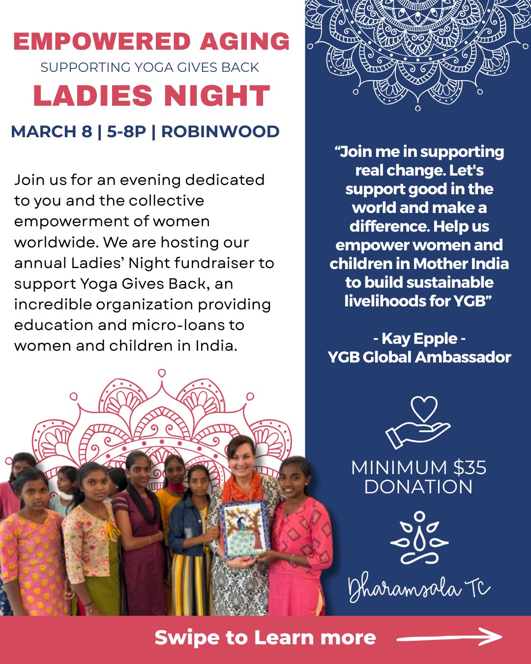 Ladies Night on empowered aging at Dharamsala TC