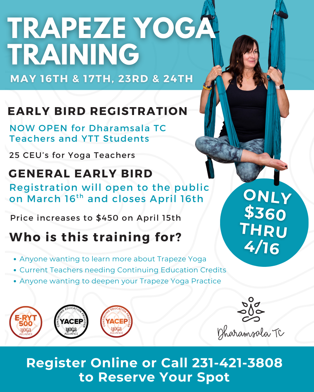 Trapeze yoga training Dharamsala TC